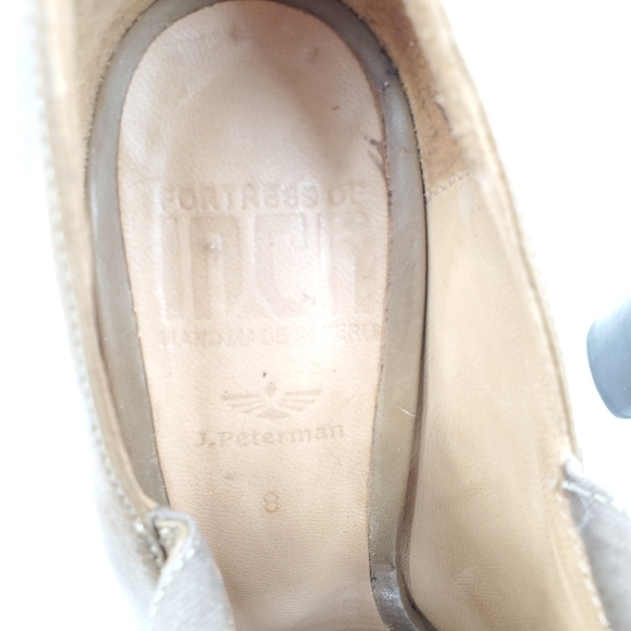 J.Peterman Portuguese Inca leather open toe booties 8 - Picture 5 of 11